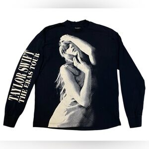 Taylor Swift The Eras Tour black long sleeve T-shirt Egyptian cotton size large
